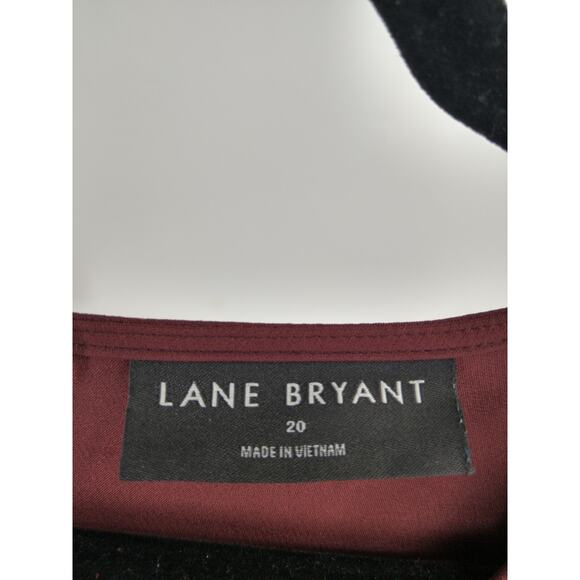 Lane Bryant Lena Dress Plus 20 V-Neck High Low Midi Short Flutter Sleeve Wine - Picture 3 of 10